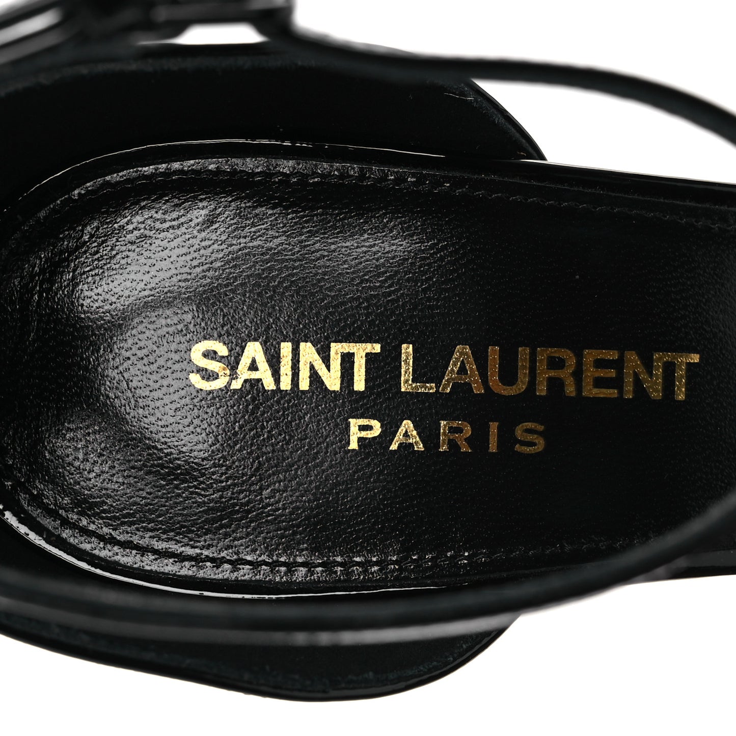 Patent Calfskin Opyum 85 Sandals 37.5 Black