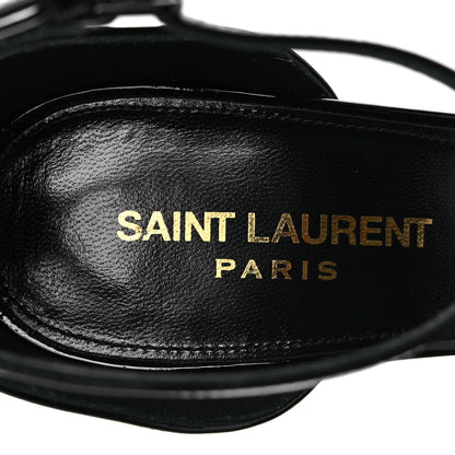 Saint Laurent Patent Calfskin Opyum 85 Sandals 37.5 Black 9 of 11