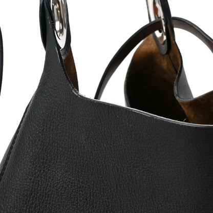 Burberry Calfskin Grommet Hobo Black 12 of 15