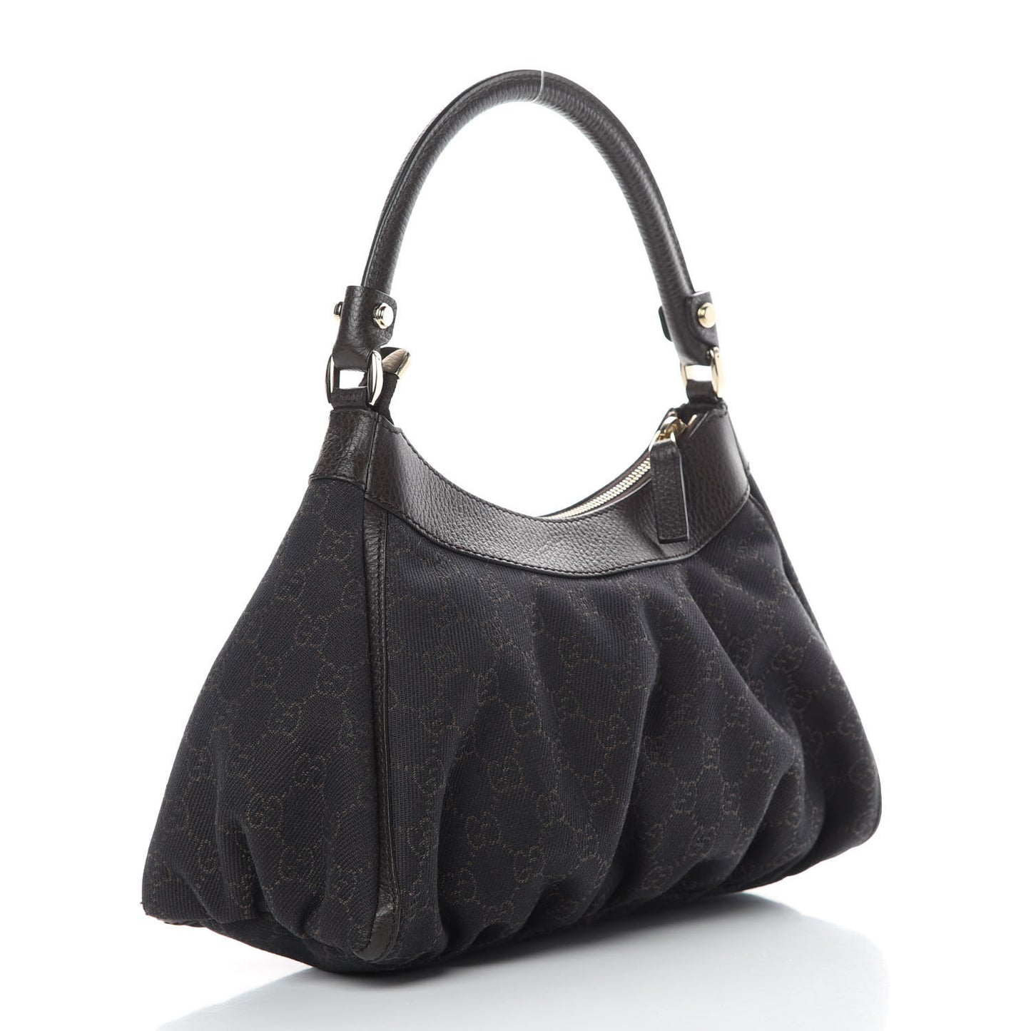Monogram D Ring Hobo Dark Brown