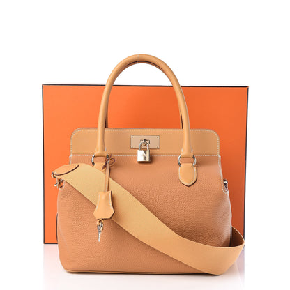 Hermes Taurillon Clemence Swift Toolbox 26 Curry Sable 11 of 11