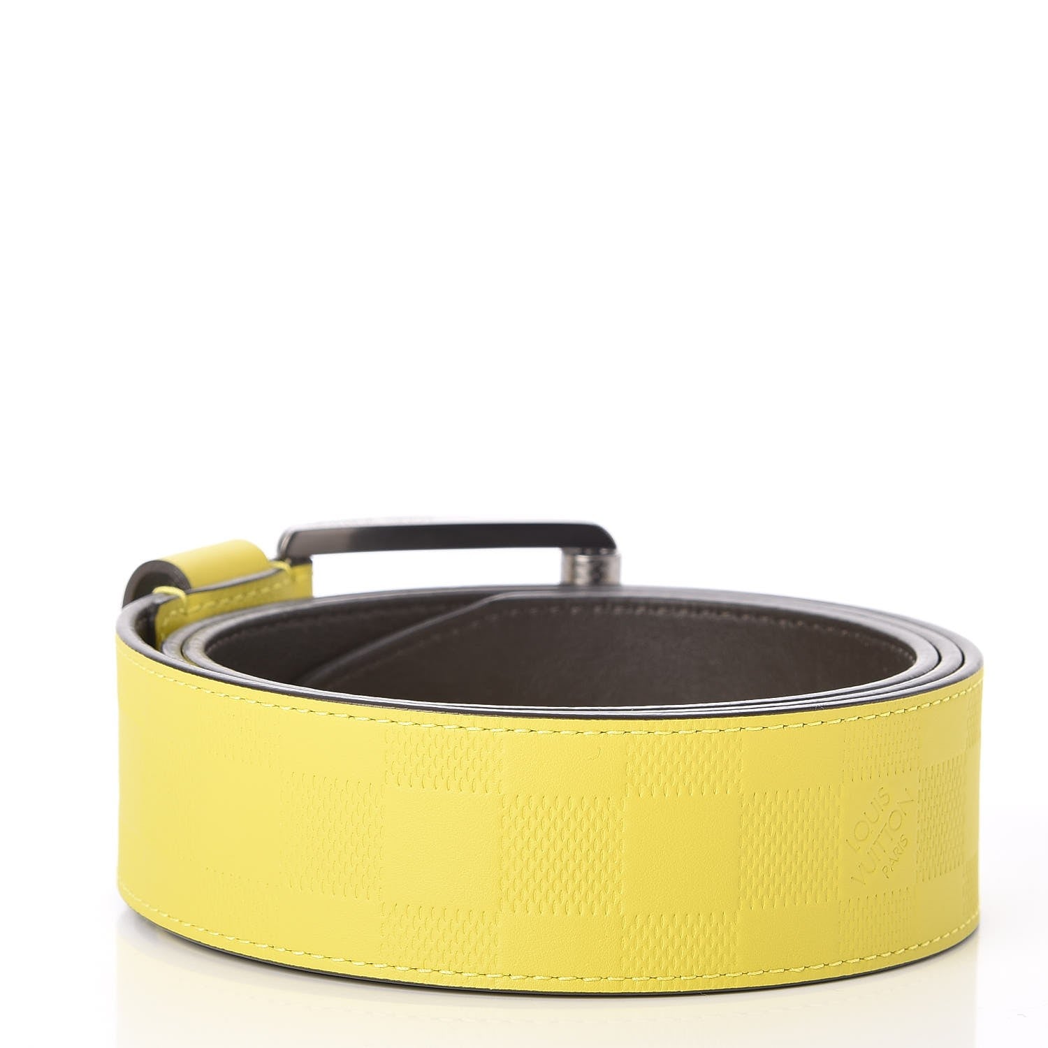 Louis Vuitton Damier Infini Calfskin 40mm Belt 100 40 Vert Acide 3 of 8