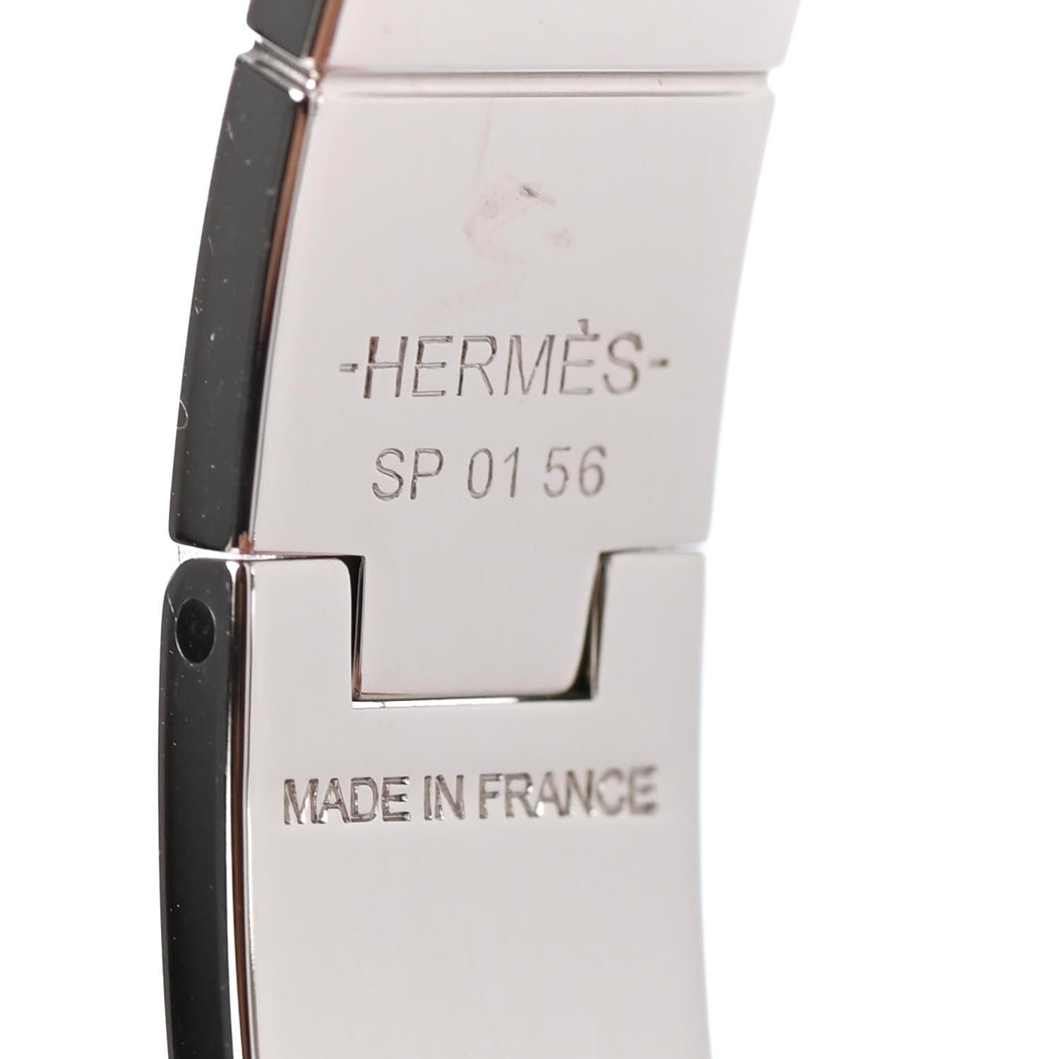 Hermes Lizard Charniere Cuir Narrow Hinged Bracelet S Vert Moyen 4 of 4