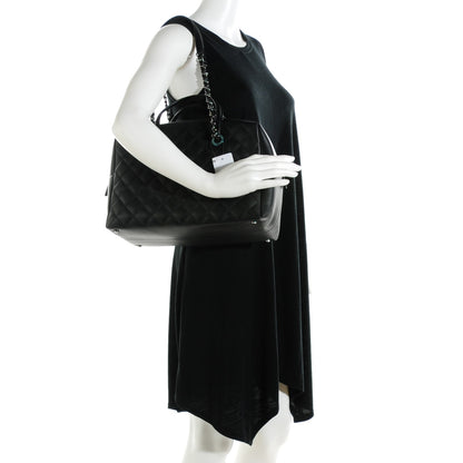Chanel Calfskin Quilted Feather Weight Bowling Bag Black 2 of 9