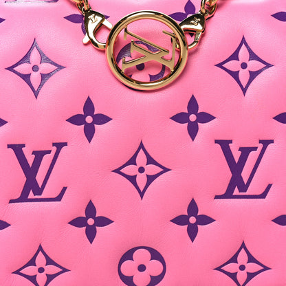 Louis Vuitton Lambskin Embossed Monogram Vuittamins Pochette Coussin Rose Violet 8 of 11