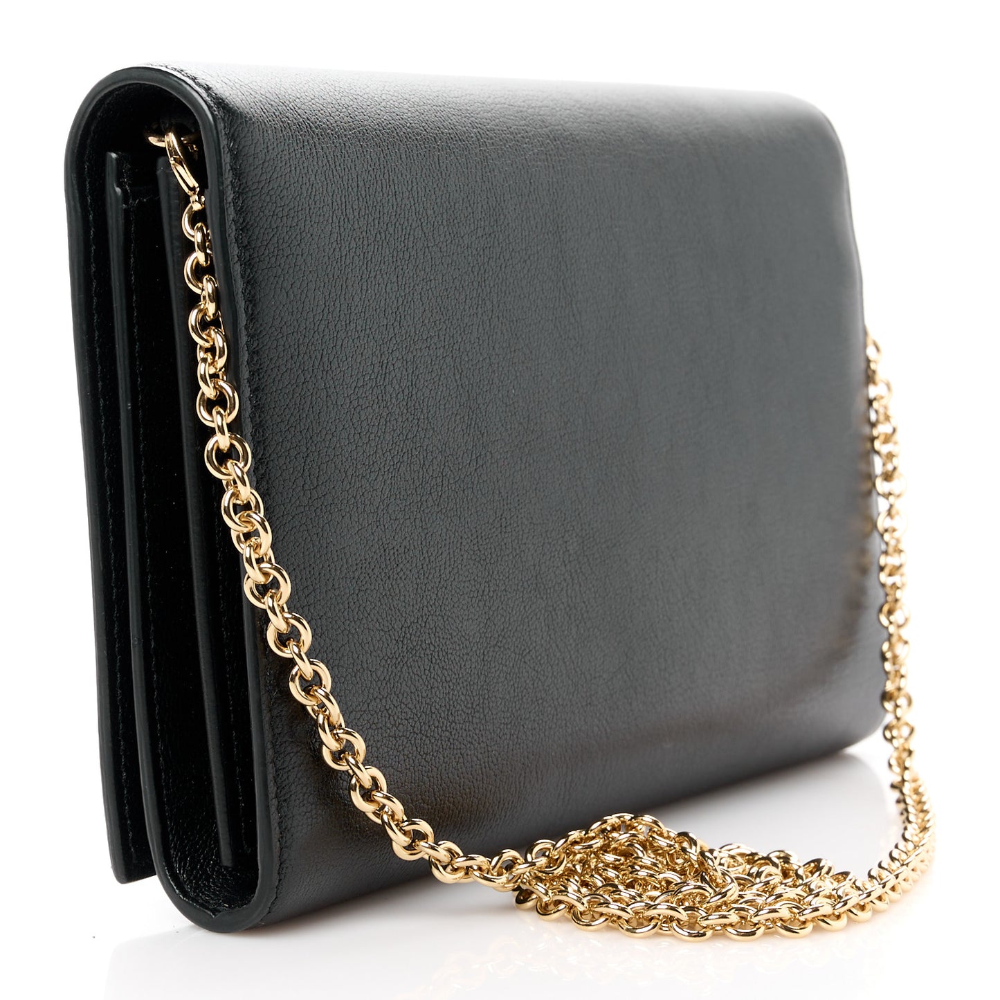 Calfskin Monogram Belle de Jour Chain Clutch Black