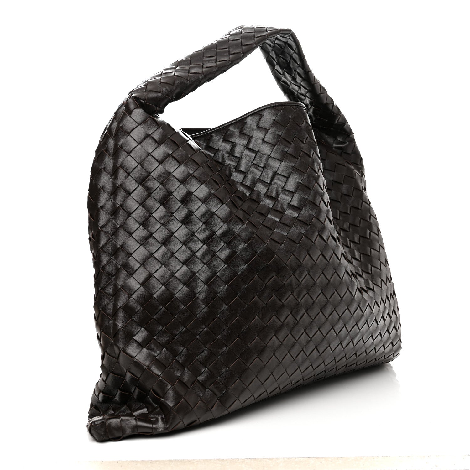Bottega Veneta Calfskin Intrecciato Large Hop Ebano 3 of 9