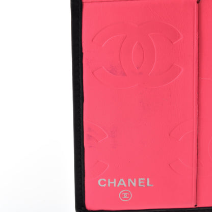 Chanel Calfskin Quilted Cambon Bi-Fold Wallet Black White 10 of 12