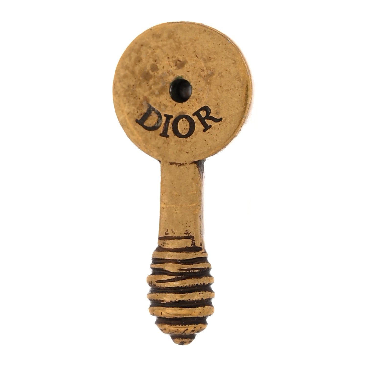 Christian Dior Metal J'Adior Earrings Aged Gold 4 of 4