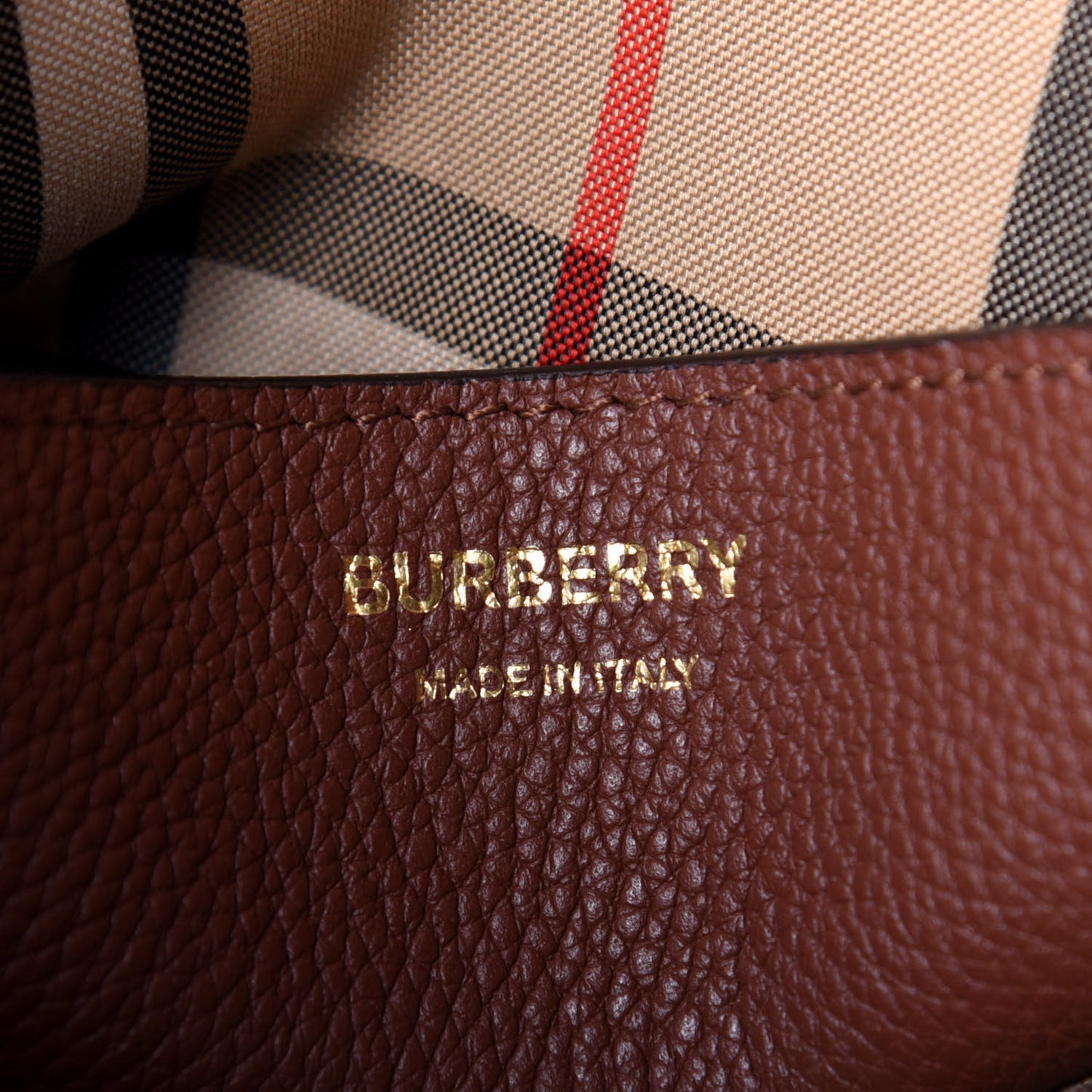 Calfskin Vintage Check Note Crossbody Bag Tan