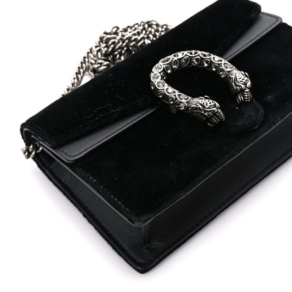Gucci Suede Super Mini Dionysus Shoulder Bag Black 9 of 11