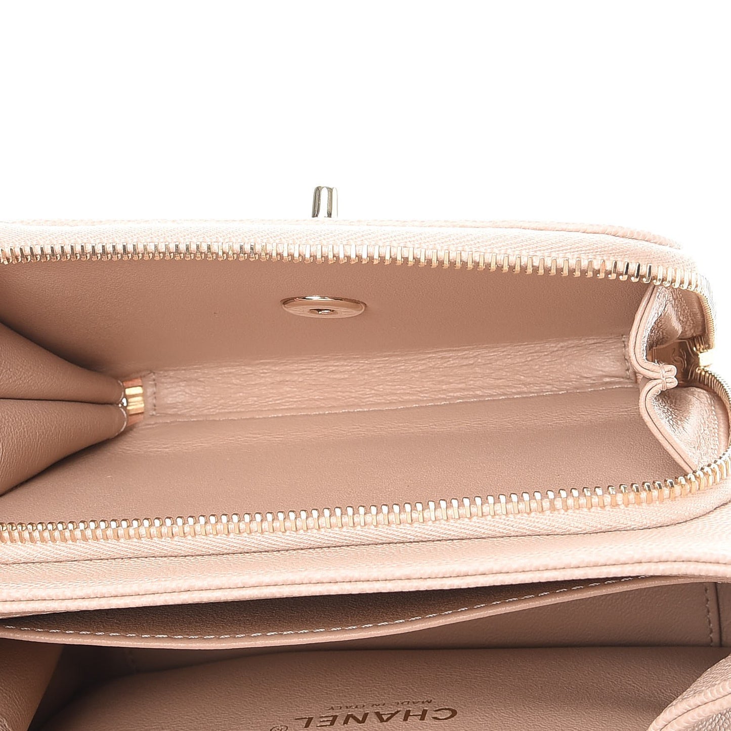 Caviar Quilted Small Business Affinity Flap Beige