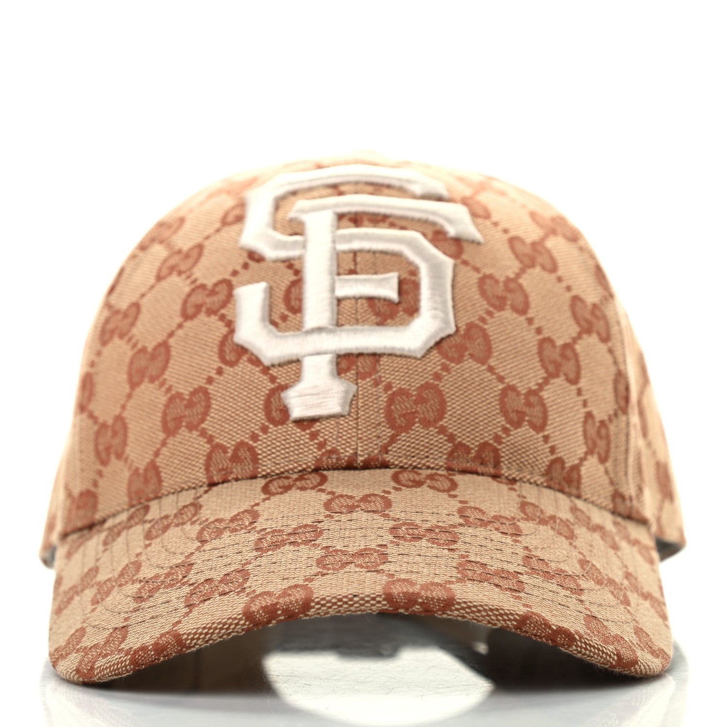Gucci X MLB Monogram SF Giants Baseball Hat 57-61 Beige Ruggine 3 of 9