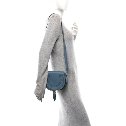 Chloe Calfskin Mini Marcie Round Crossbody Bag Mirage Blue 2 of 10