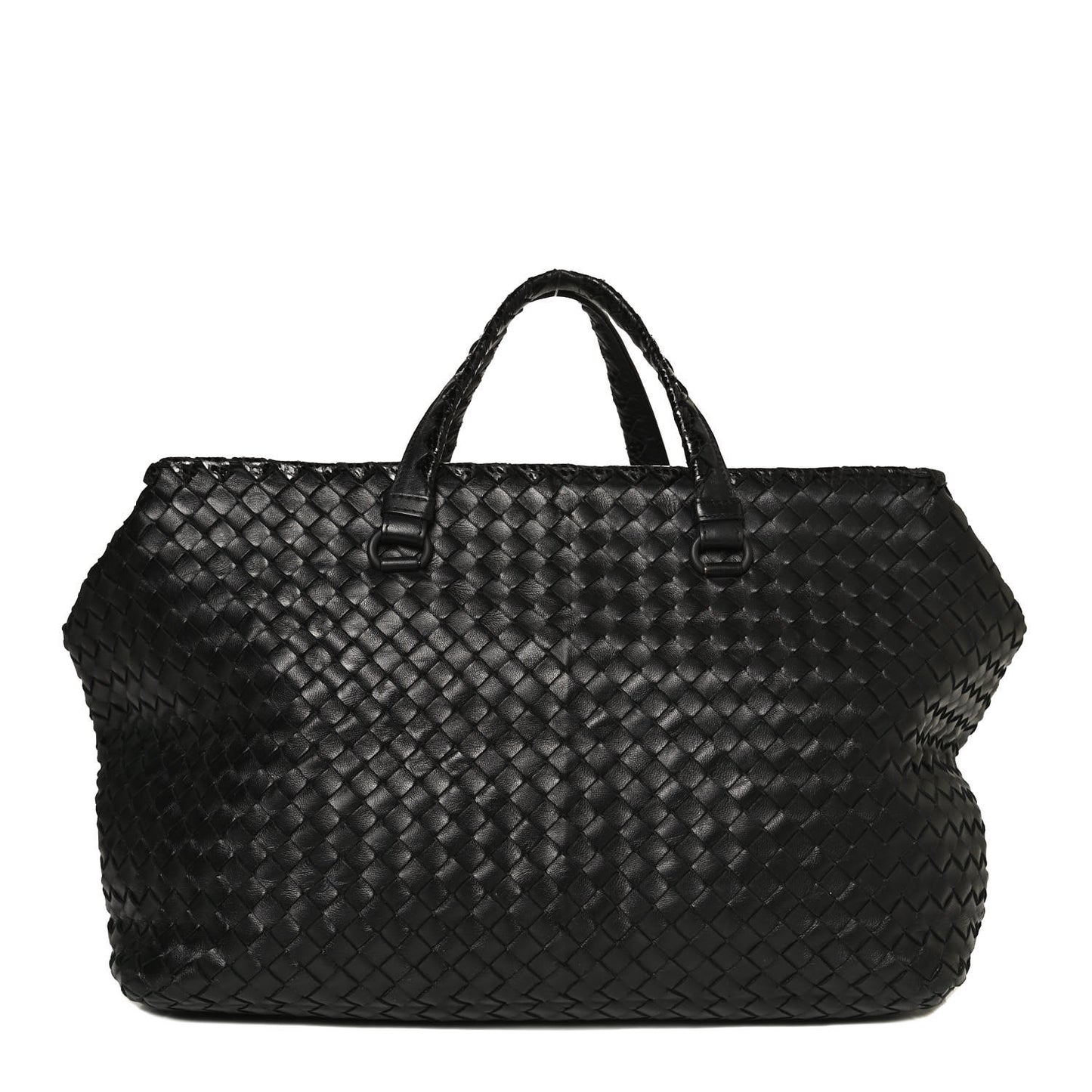 Nappa Intrecciato Ayers Brick Tote Black