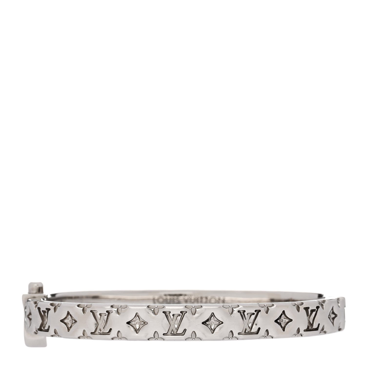 Louis Vuitton Palladium Pillow Nanogram Cuff M Silver 1 of 5