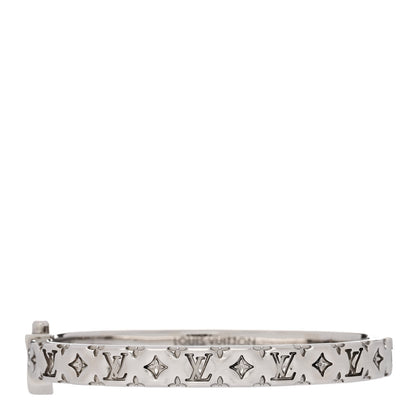 Louis Vuitton Palladium Pillow Nanogram Cuff M Silver 1 of 5