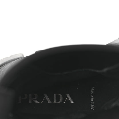 Prada Re-Nylon Gabardine Rubber Triangle Logo Womens Monolith 55mm Ankle Boots 38 Black 9 of 11