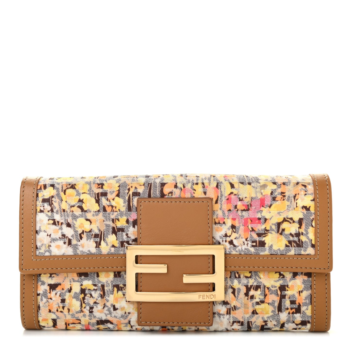 Zucchino Vitello Floral Forever Continental Wallet Pesca Giallo Saddler