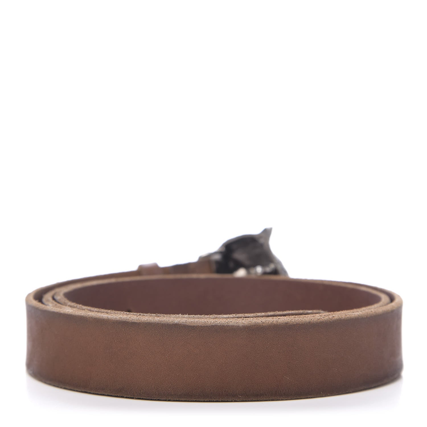 Gucci Cuoio Toscano Nickel Feline Buckle Belt 100 40 Cuir 2 of 7