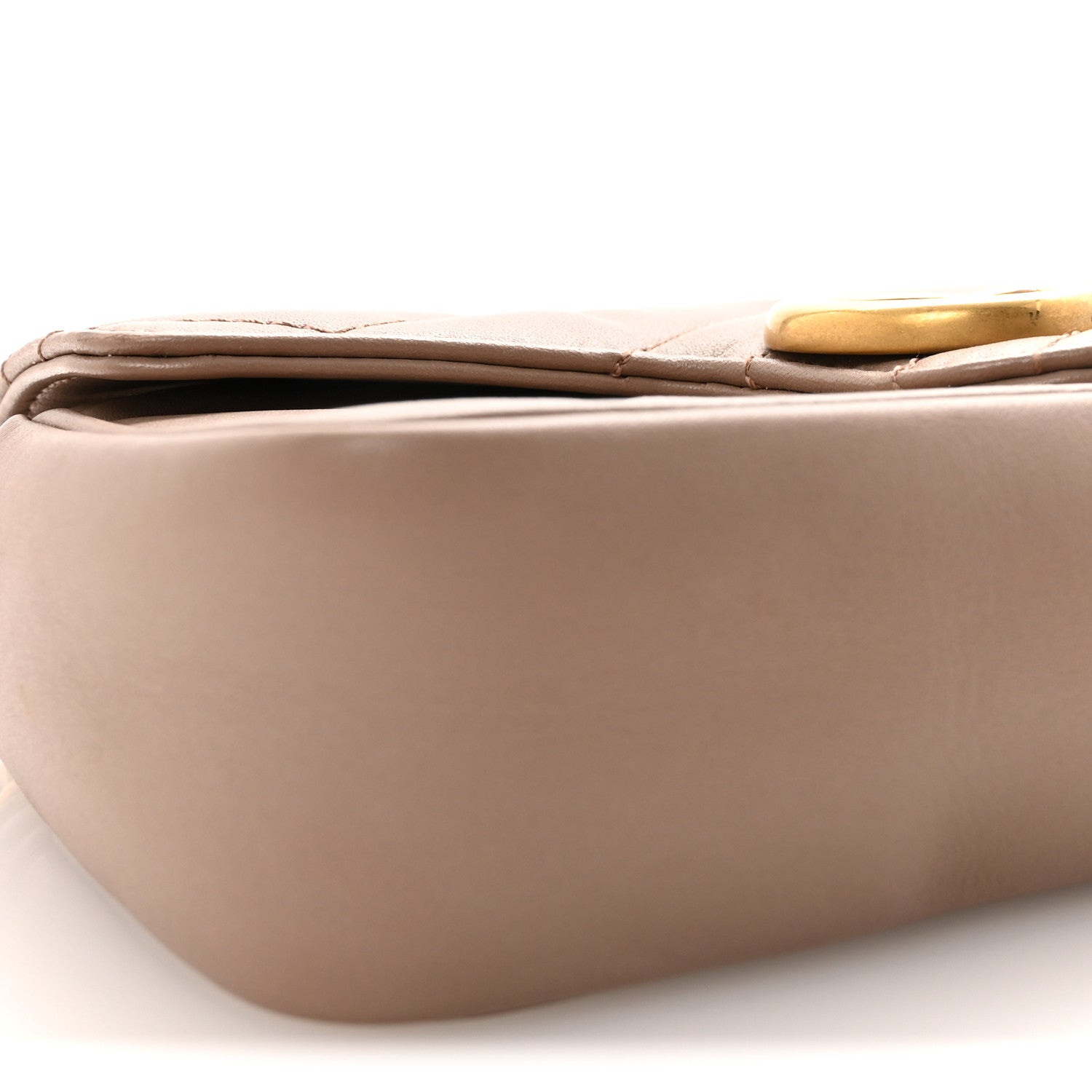 Gucci Calfskin Matelasse Super Mini GG Marmont Shoulder Bag