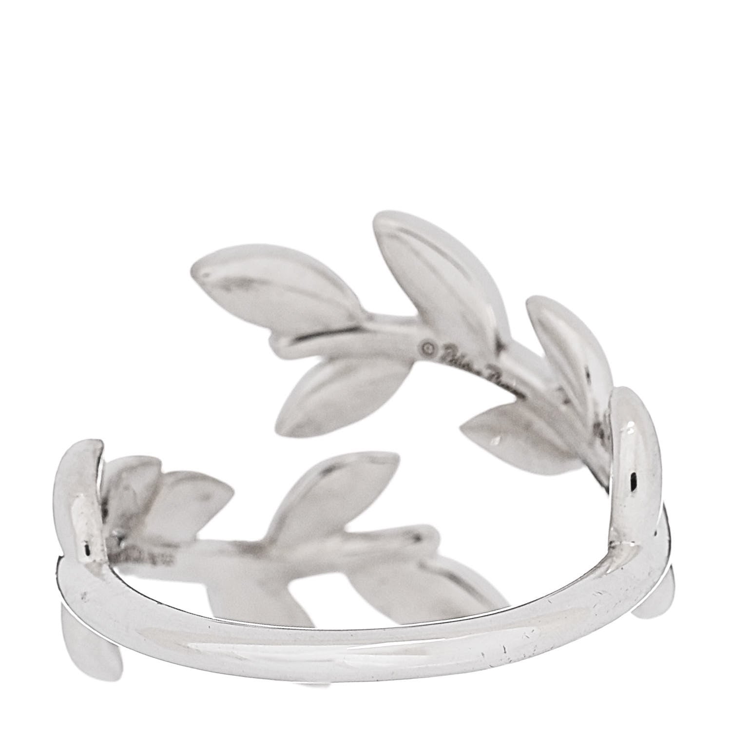 Tiffany Sterling Silver Paloma Picasso Olive Leaf Band Ring 52 6 3 of 5
