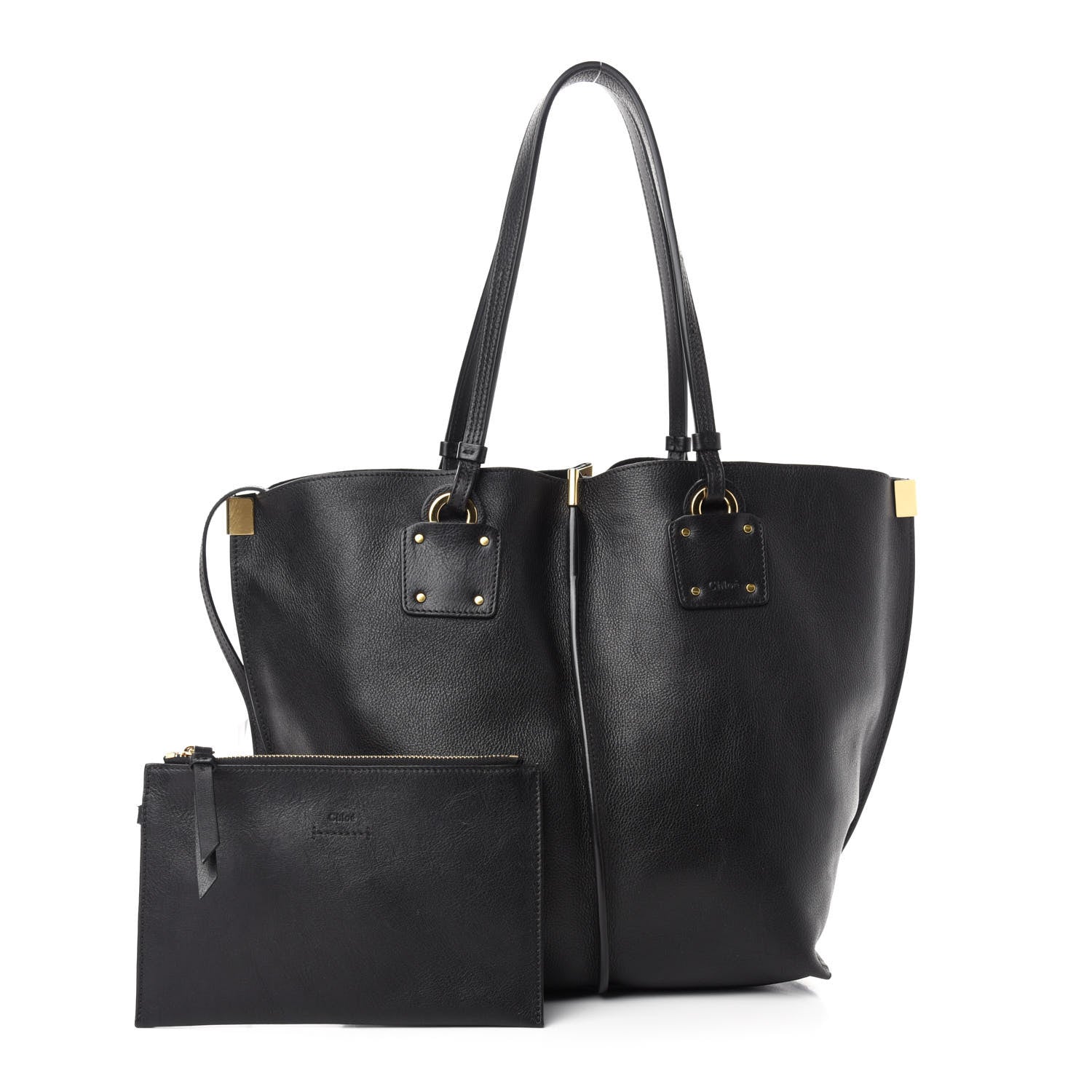 Chloe Smooth Calfskin Medium Vick Tote Black 1 of 9