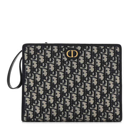 Christian Dior Oblique 30 Montaigne Pouch Blue 1 of 12