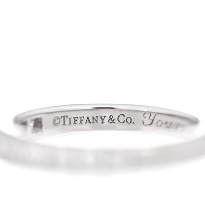 Tiffany Platinum Diamond .33ctw Half Circle Wedding Band Ring 51 5.75 5 of 7