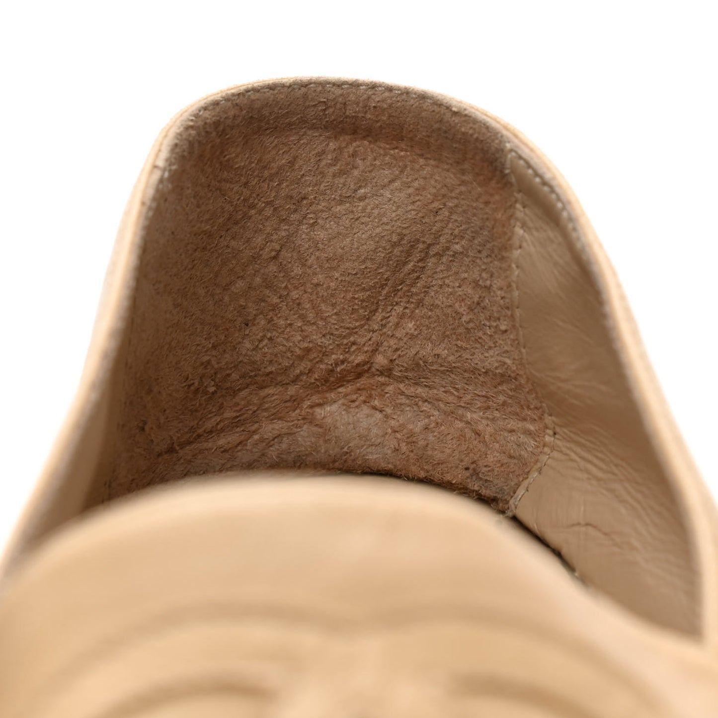 Lambskin CC Espadrilles 38 Beige Black