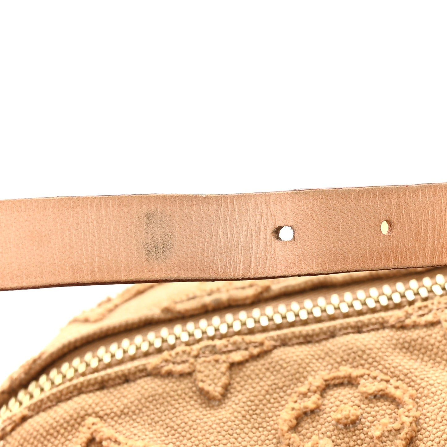 Denim Monogram Stone Speedy Bandouliere 35 Caramel