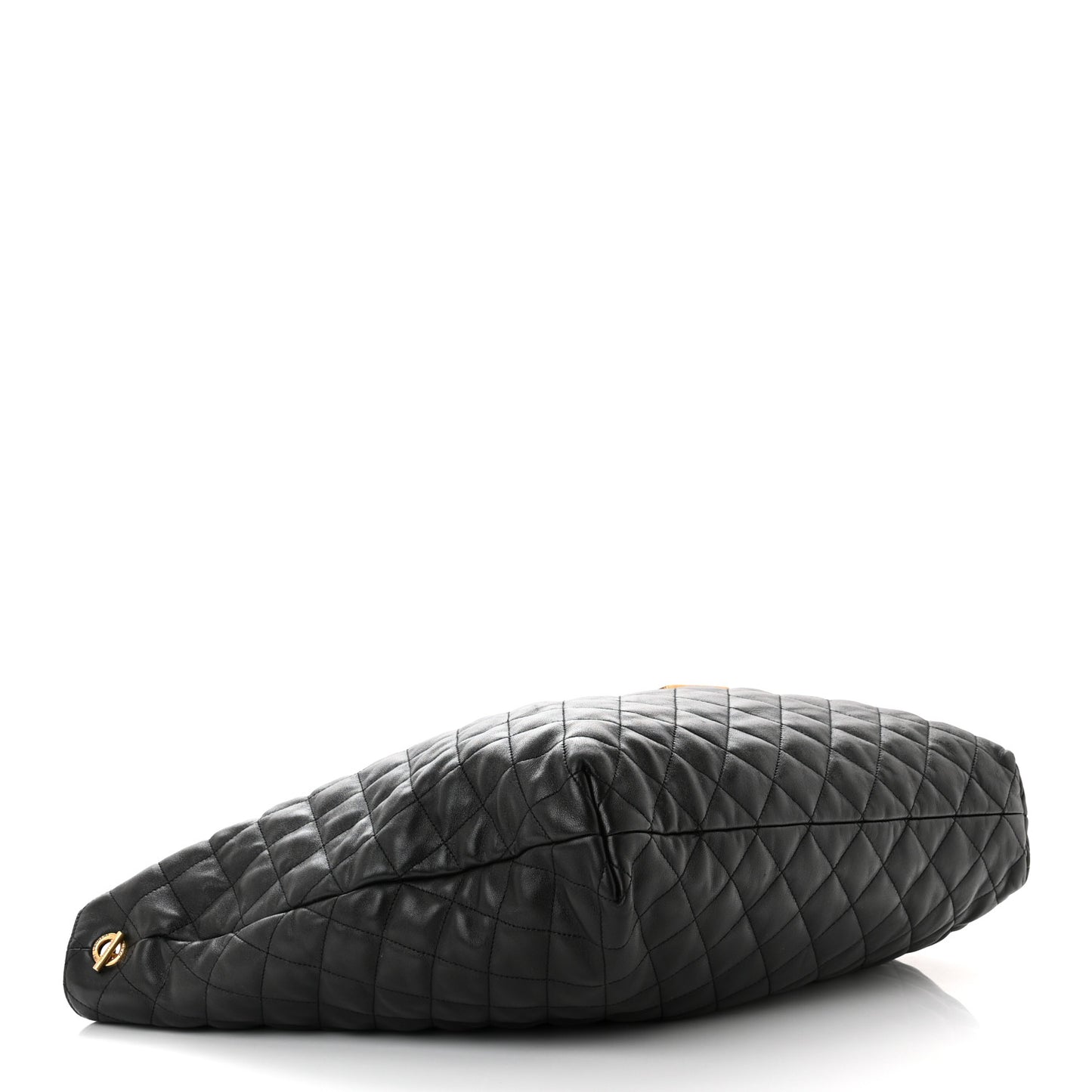 Lambskin Quilted Maxi Icare Shopping Tote Black