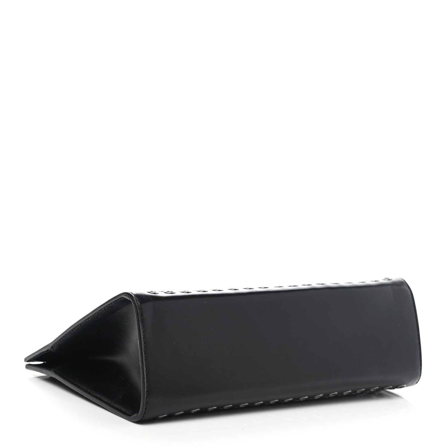 Alaia Calfskin Grommet Studded Clutch Black 4 of 9
