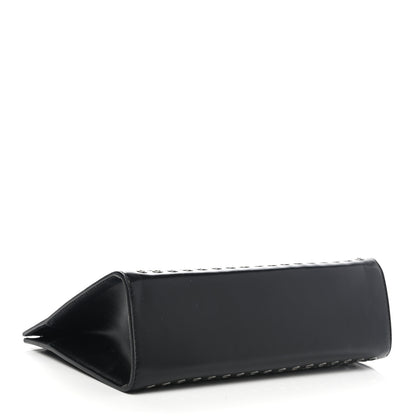 Alaia Calfskin Grommet Studded Clutch Black 4 of 9