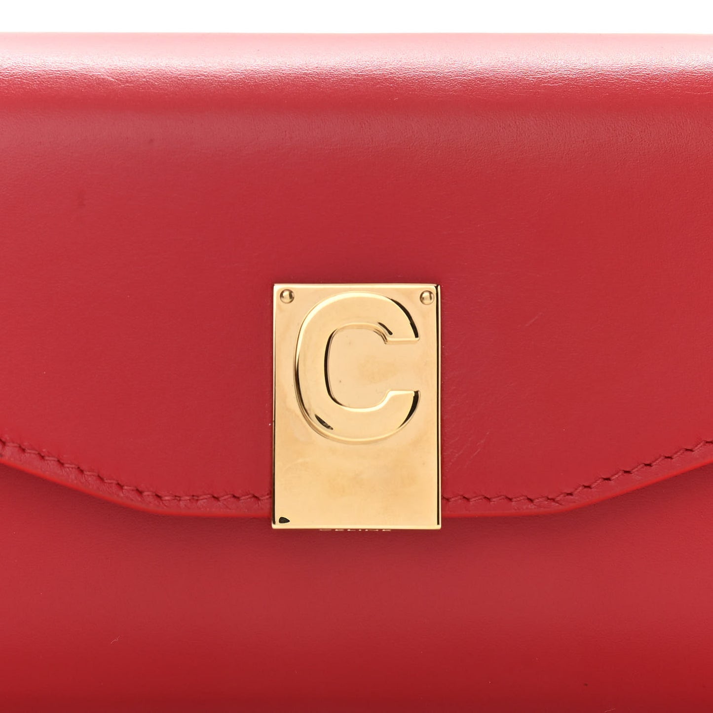 Calfskin C Wallet On Chain Bag Red