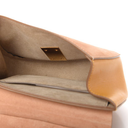 Chloe Suede Smooth Calfskin Mini Drew Shoulder Bag Wet Sunflower 5 of 9