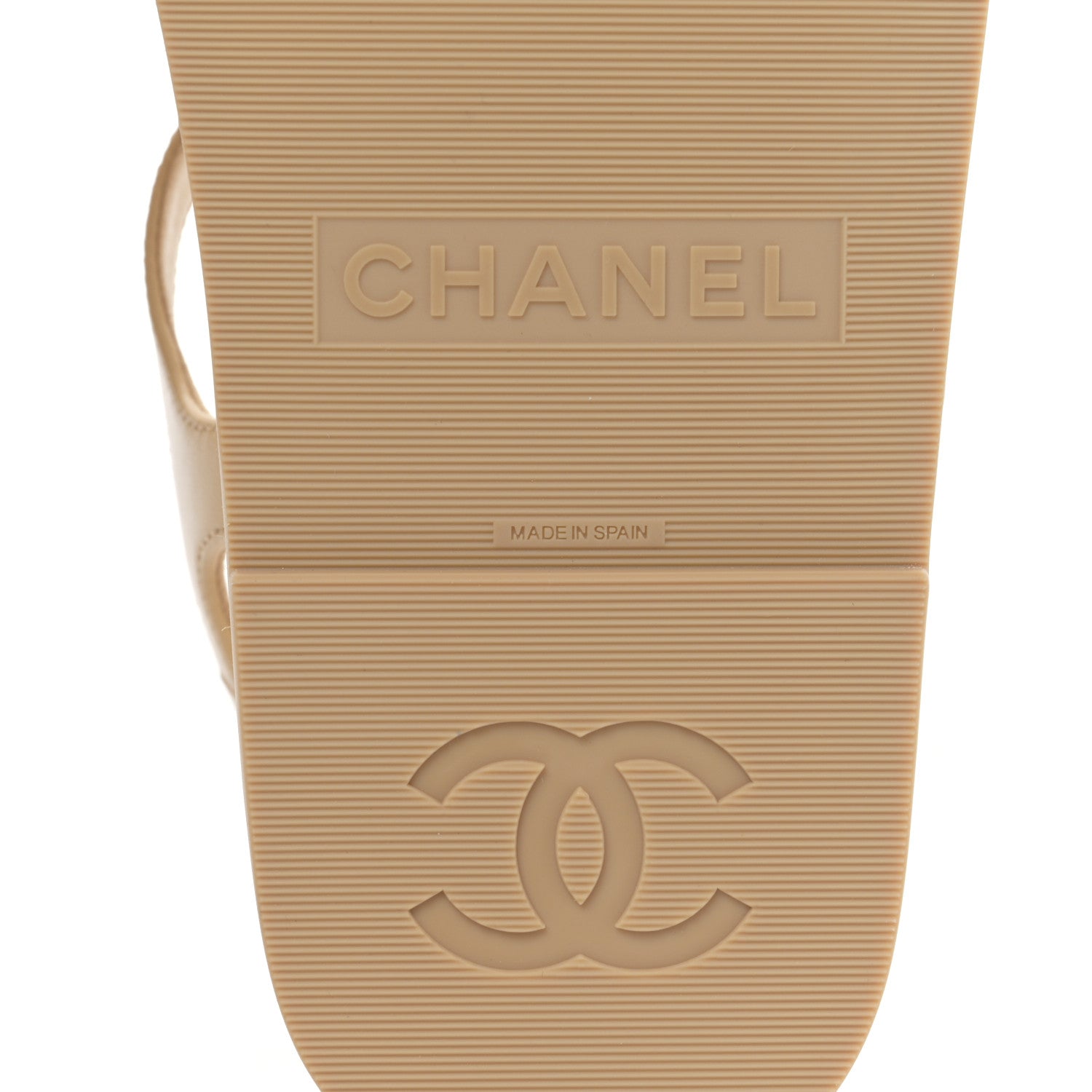 Chanel Lambskin Espadrille Sandals 37 Beige 6 of 8