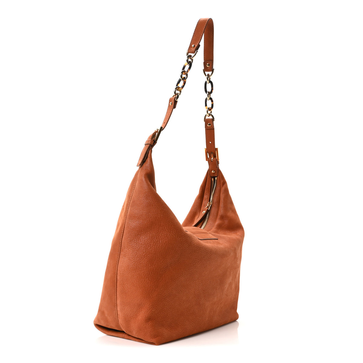 Metallic Calfskin Forever Hobo Brown