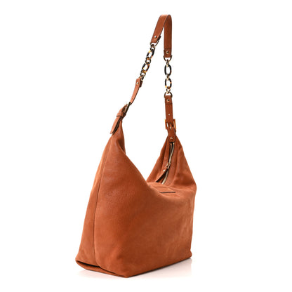 Fendi Metallic Calfskin Forever Hobo Brown 3 of 10