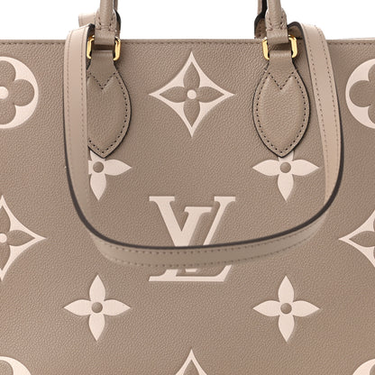 Louis Vuitton Empreinte Monogram Giant Onthego MM Tourterelle Creme 8 of 10