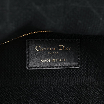 Christian Dior Canvas Embroidered Cannage Medium Lady D-Lite Black 10 of 14