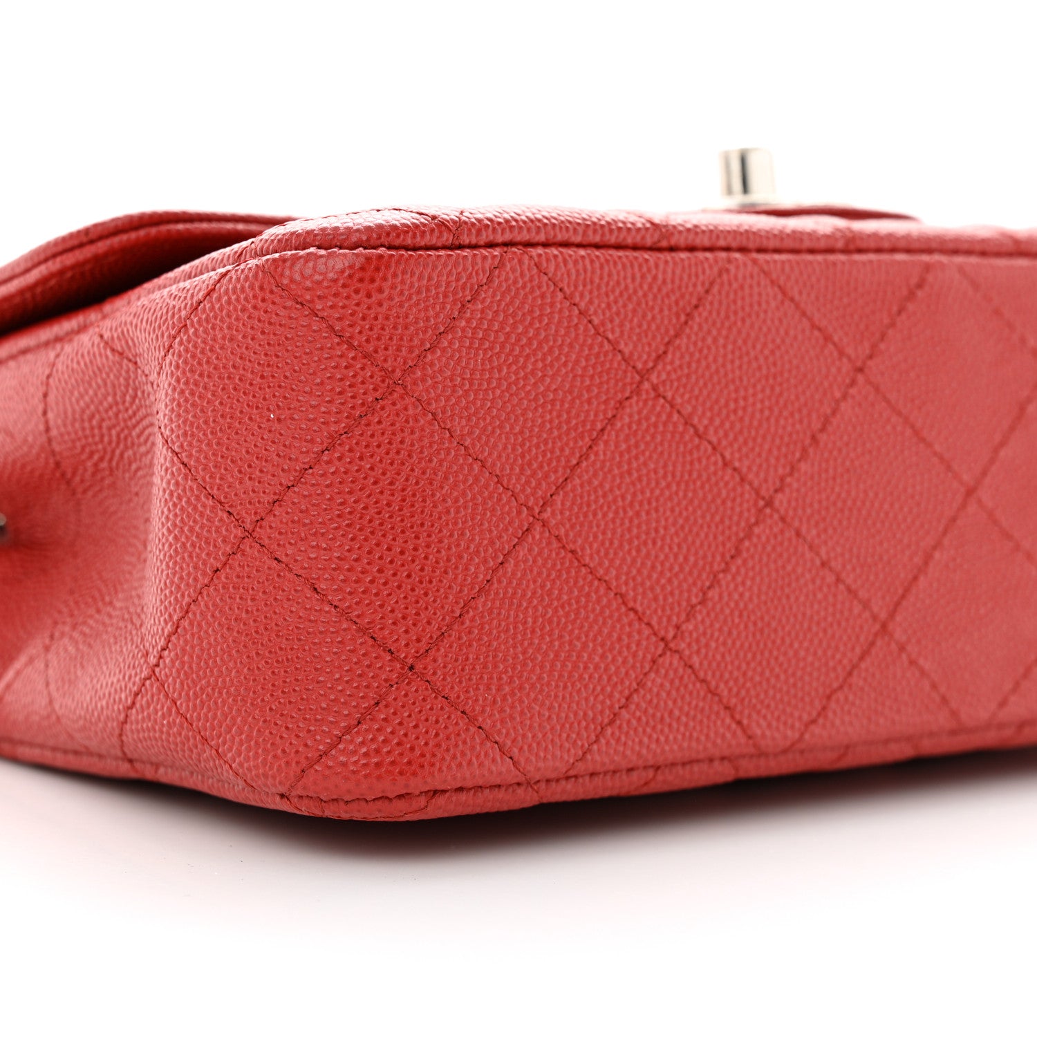 Chanel Caviar Quilted Mini Rectangular Flap Red 9 of 10