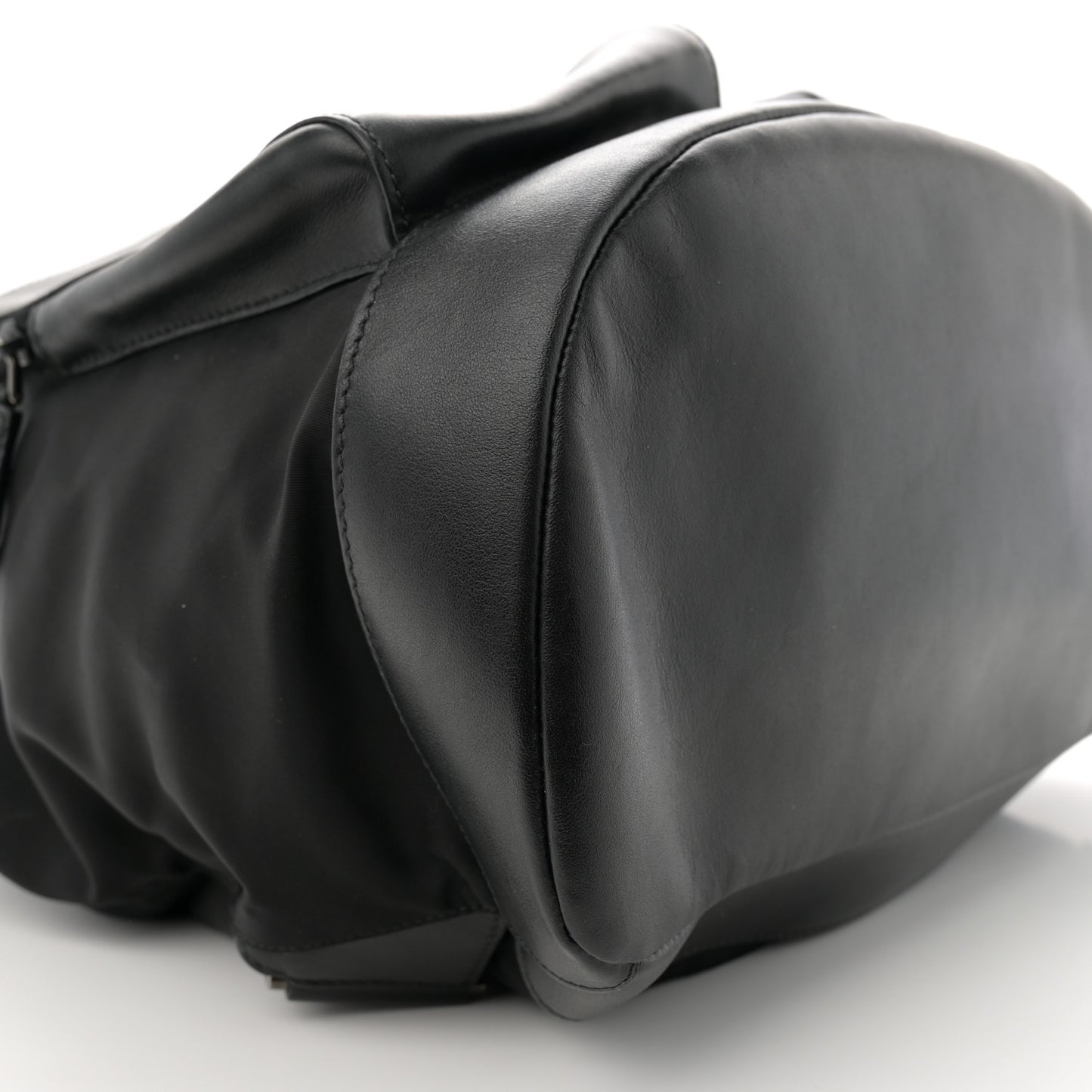 Tessuto Nylon Soft Calfskin Pocket Backpack Black