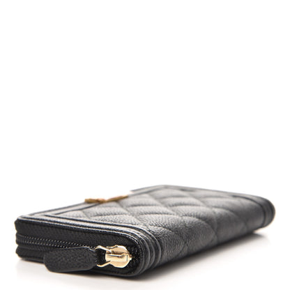 Chanel Caviar Quilted Small Boy Zip Around Wallet Black 4 of 9