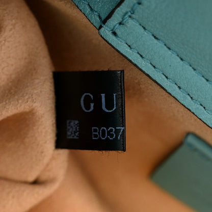 Gucci Wonka Grain Calfskin Mini Diana Tote Bag Dusty Azure Orange Fluo 7 of 10