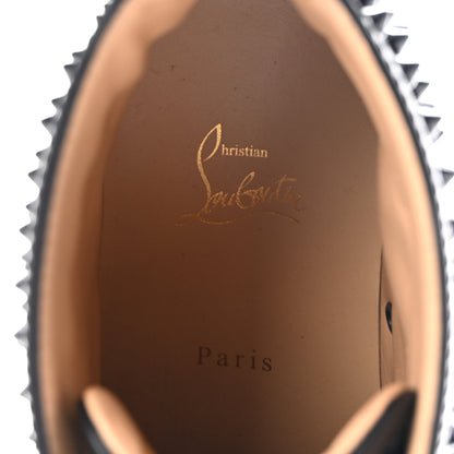 Christian Louboutin Calfskin Mens Louis Spikes Flat Sneakers 43 Black 7 of 8