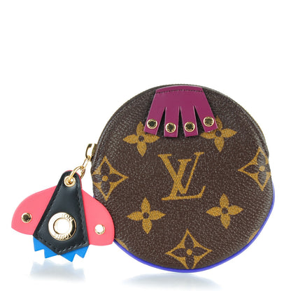 Louis Vuitton Monogram Totem Round Coin Purse Magenta 1 of 7