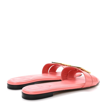 Fendi Vitello Cuoio FFold Slide Sandals 39 Pink 4 of 8
