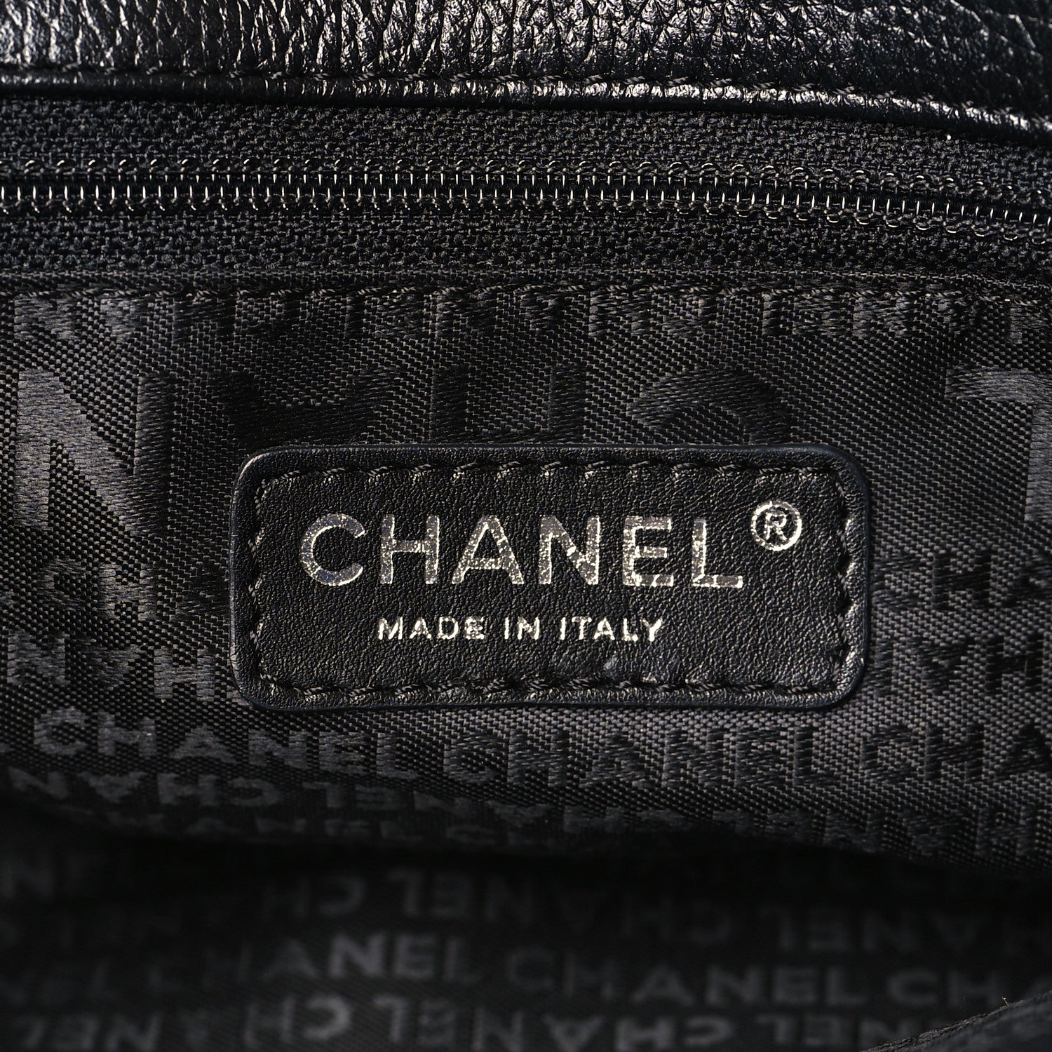 Chanel Calfskin Mademoiselle Lock Cerf Executive Shopper Tote Black 7 of 10