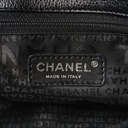 Chanel Calfskin Mademoiselle Lock Cerf Executive Shopper Tote Black 7 of 10